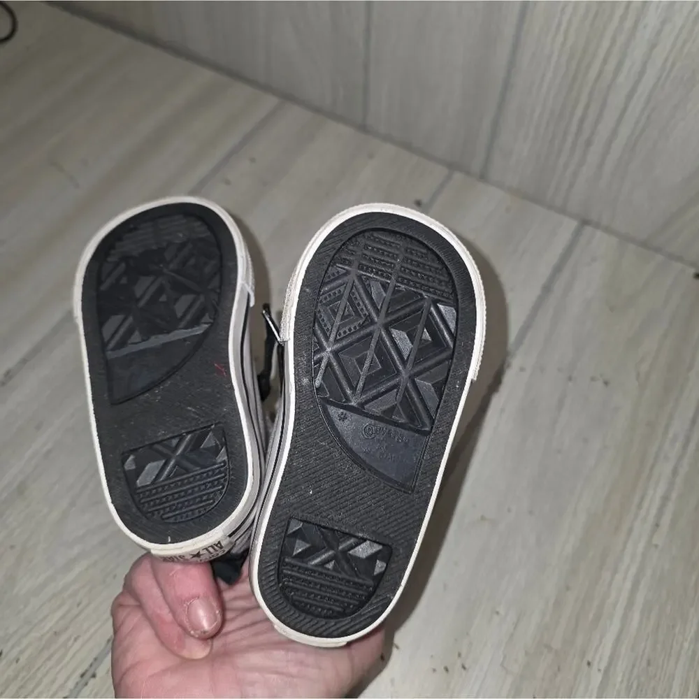 Converse All Star Chuck Taylors Gray Red Infant Shoes Size 5